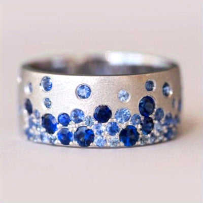 Mixed Color Diamond Retro Personality All Match Ring Ring