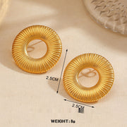Fan-shaped Wings Real Plated Earrings