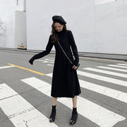 Internet Celebrity Drawstring Waist-tight Mid-length Overknee Base Woolen Skirt