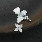 Luxury Diamond In The Debris Personality Flower Ear Clip