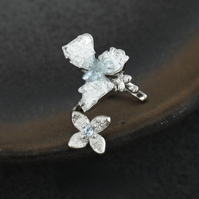 Luxury Diamond In The Debris Personality Flower Ear Clip