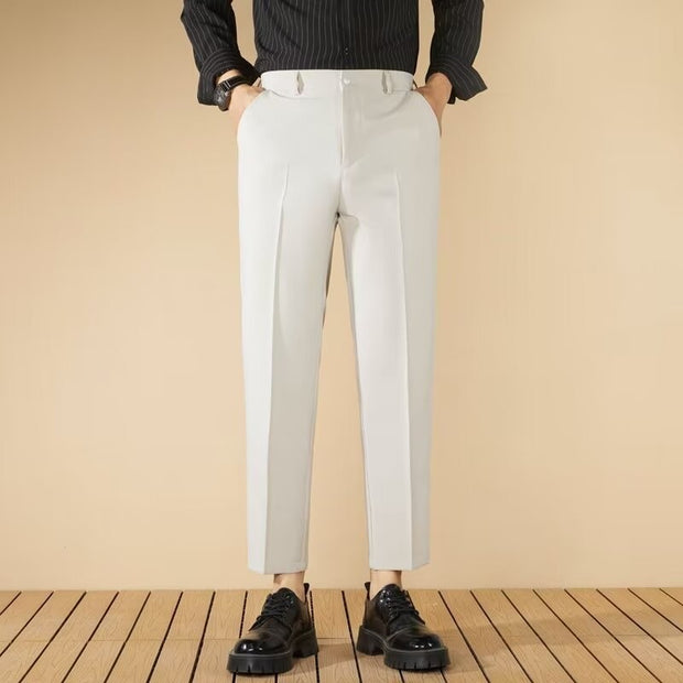 Business Gentleman Straight Casual Cropped Pants Fall