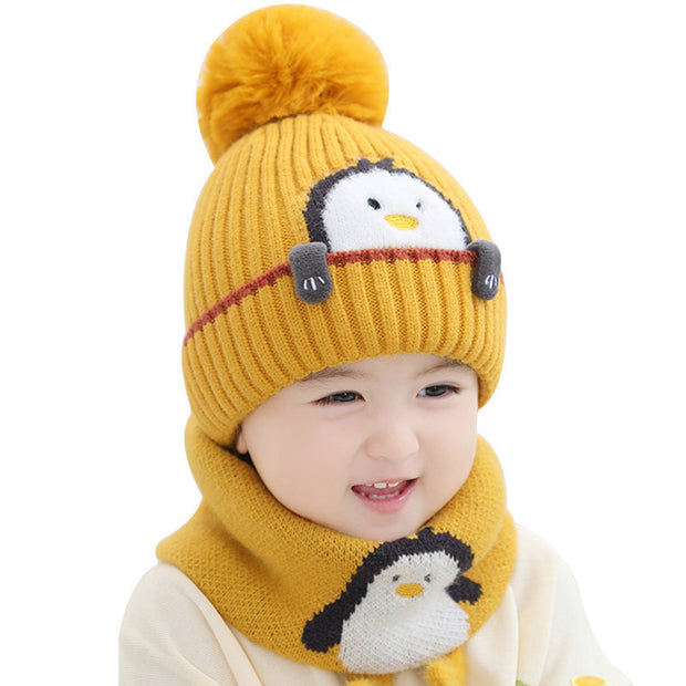 Children Hat Children Fleece-lined Thickening Woolen Cap