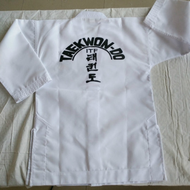 TKD Uniform Children Striped Fabric Training Wear