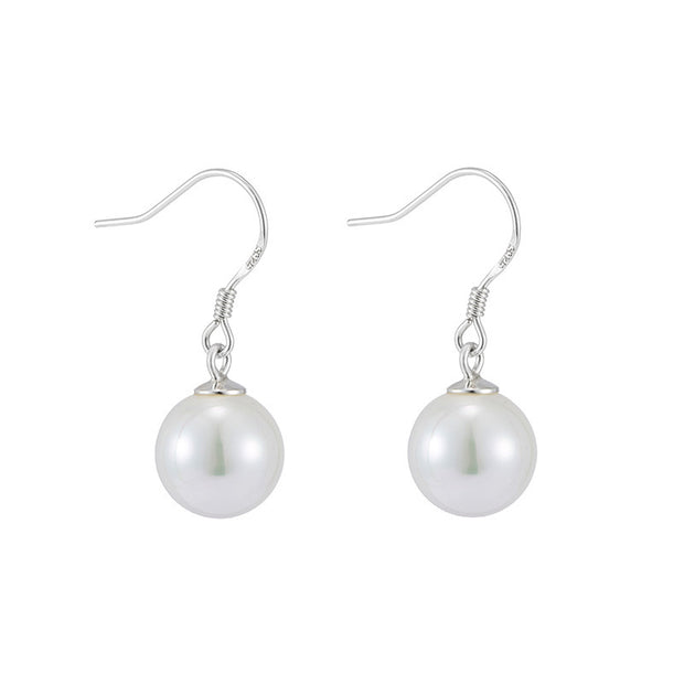 925 Sterling Silver Shell Pearl Earrings