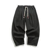 Men's Casual Pants Loose Solid Color Overalls Straight-leg Trousers