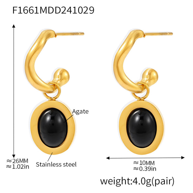 Women's Stainless Steel Plated Eardrops