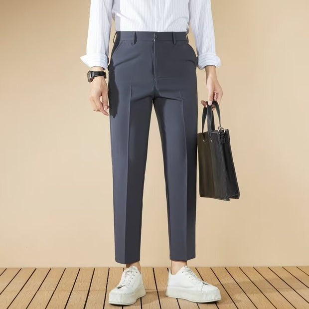 Business Gentleman Straight Casual Cropped Pants Fall