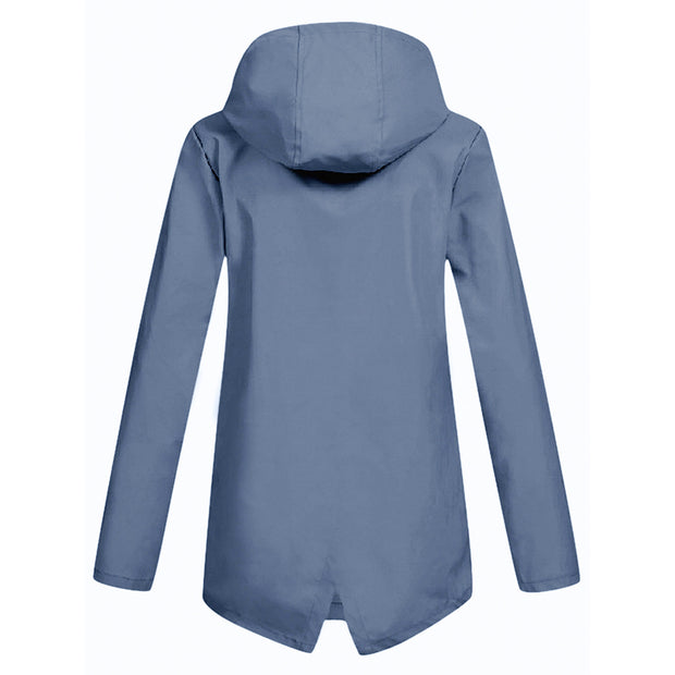 Women's Zipper Hooded Outdoor Windproof Thin Coat