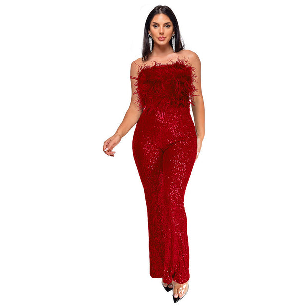 Women's Sleeveless Backless Jumpsuit