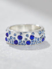 Mixed Color Diamond Retro Personality All Match Ring Ring