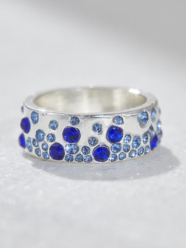 Mixed Color Diamond Retro Personality All Match Ring Ring