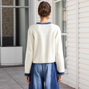 Fashion Fur Denim Color Contrast Short Coat