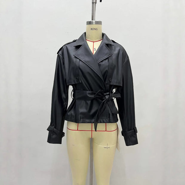 Tight Waist Slim Street Cool Short Coat