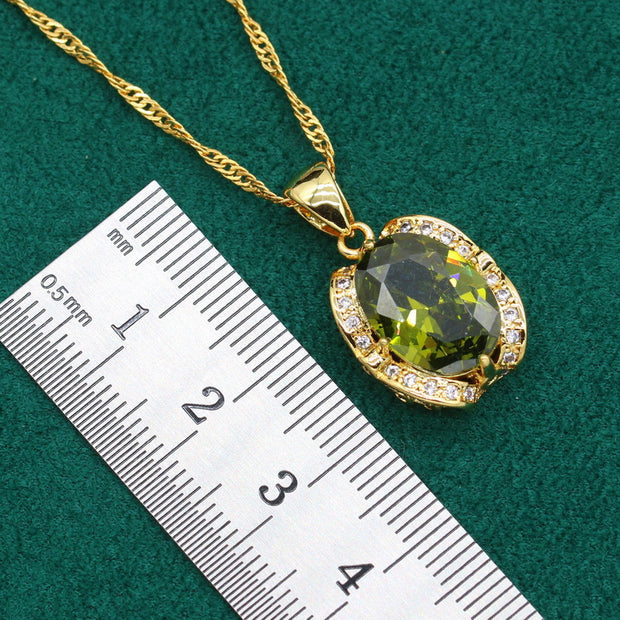 Full Rhinestone Zircon Women's Jewelry Suit
