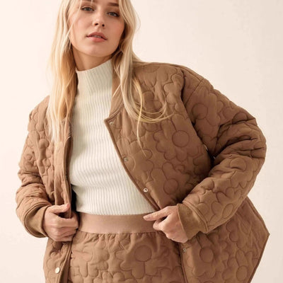 Fashion Flower Silk Cotton Jacket