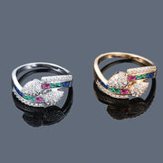 Colorful Zircon Gold-plated Ring