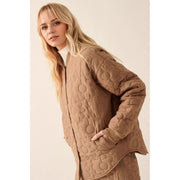 Fashion Flower Silk Cotton Jacket