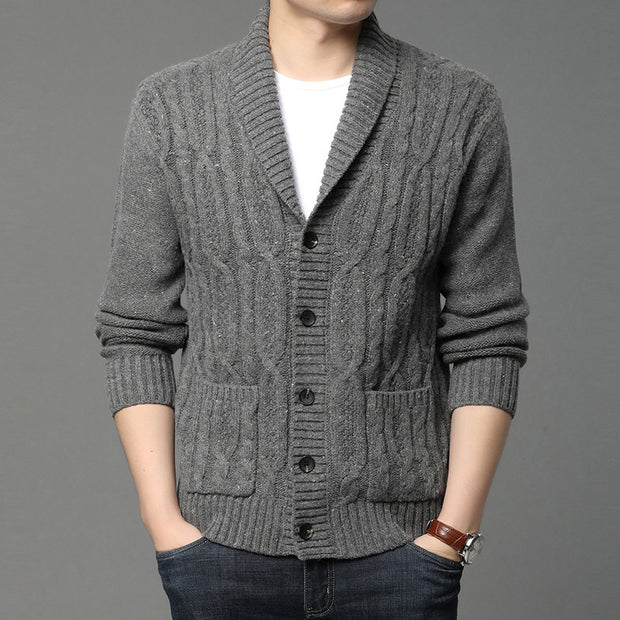 Autumn And Winter Men's Knitted Jackets Men's Korean Style