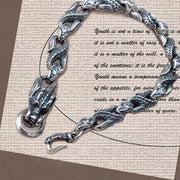 Vintage Thai Silver Personality Hip Hop Style Silver Bracelet