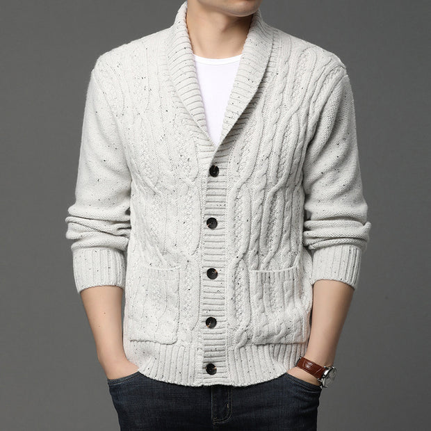 Autumn And Winter Men's Knitted Jackets Men's Korean Style