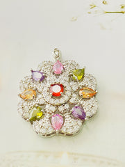 Women's Colorful Zircon Pendant Necklace