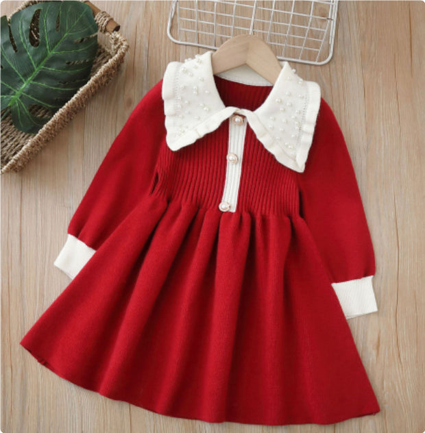 Children Knitted Sweater Dress Children